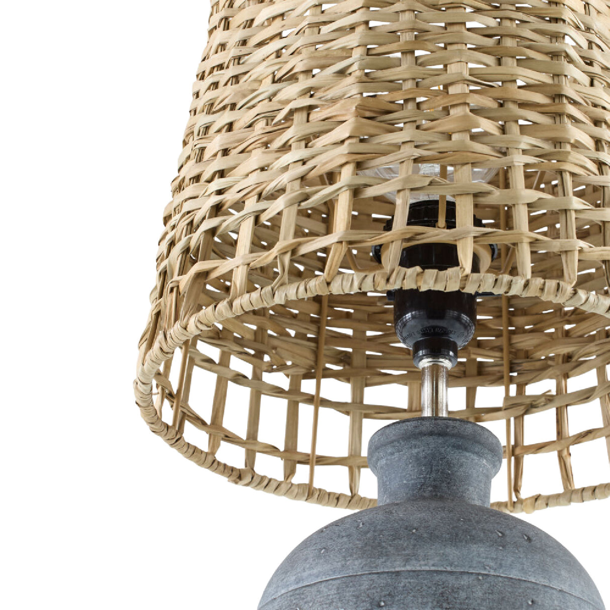 Modern European furniture - Woven Seagrass Ceramic Table Lamps (2) - www.oroa.com