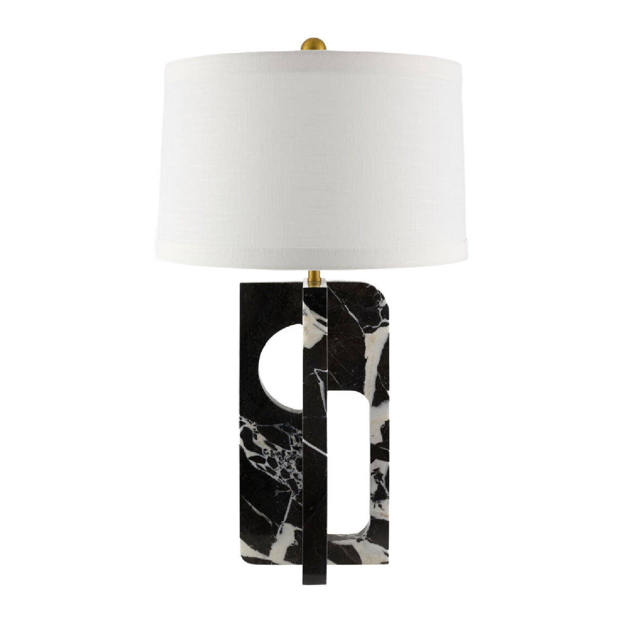 Modern European furniture - Geometrical Black Marble Table Lamp - www.oroa.com