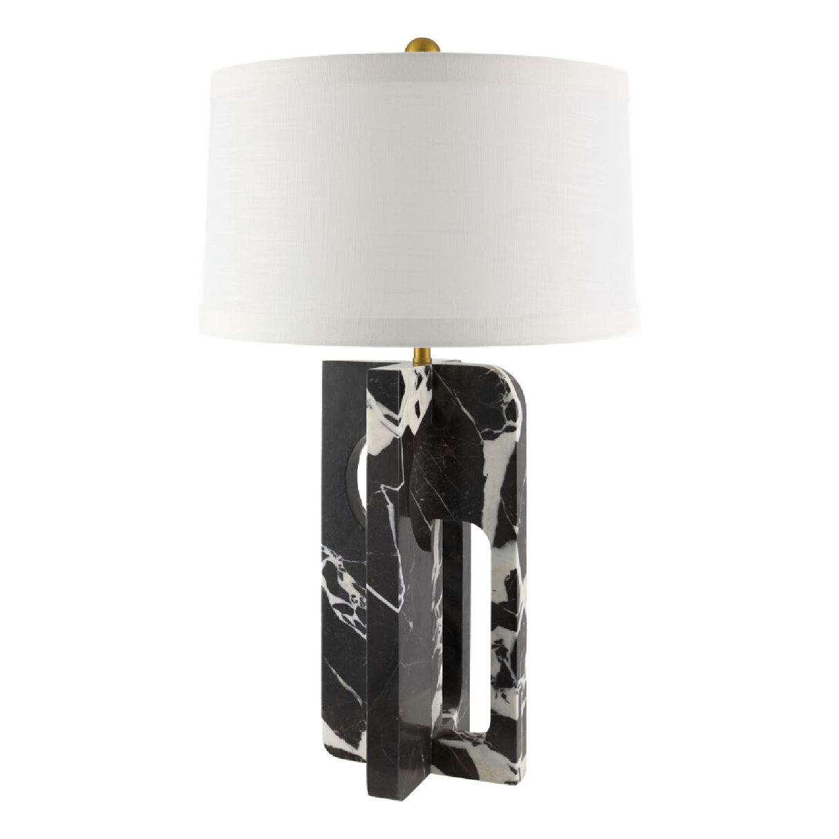 Modern European furniture - Geometrical Black Marble Table Lamp - www.oroa.com