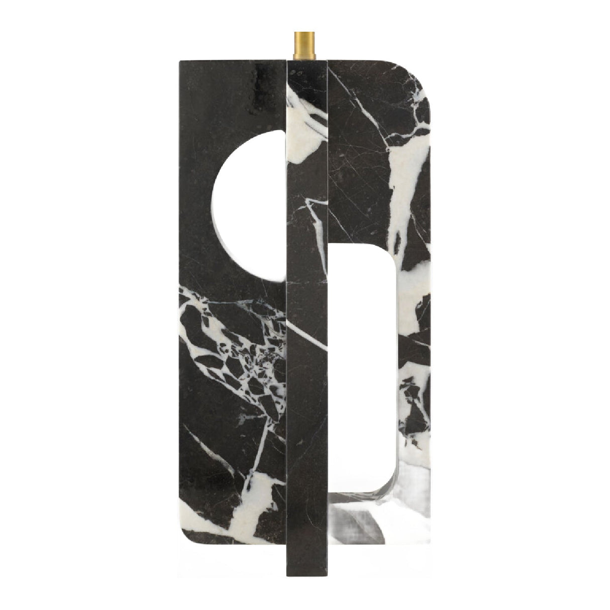 Modern European furniture - Geometrical Black Marble Table Lamp - www.oroa.com