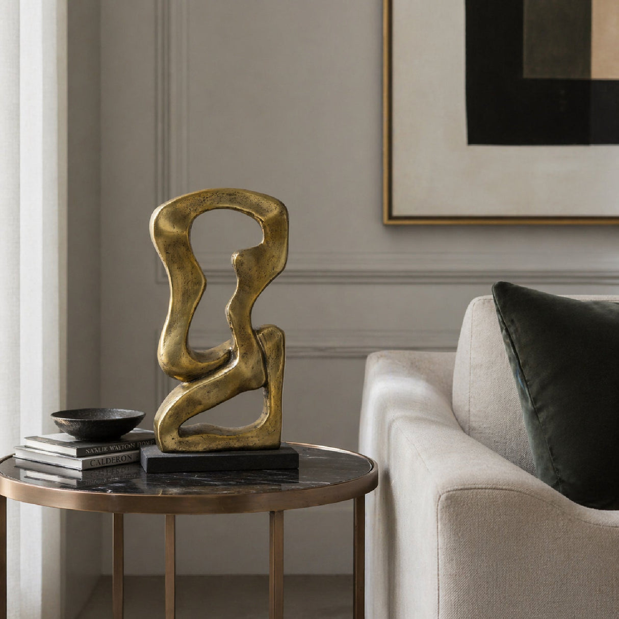 Modern European furniture - Antiqued Iron Decorative Sculpture - www.oroa.com