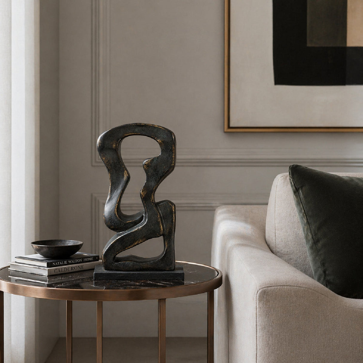 Modern European furniture - Antiqued Iron Decorative Sculpture - www.oroa.com