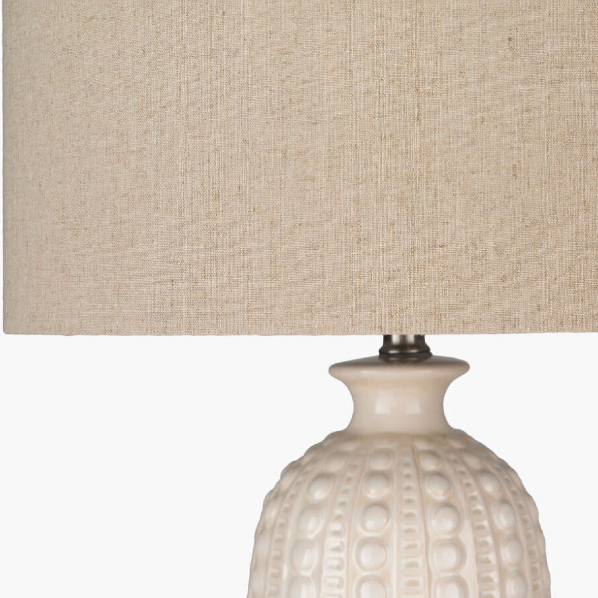 Modern European furniture - Crackle White Ceramic Table Lamp - www.oroa.com
