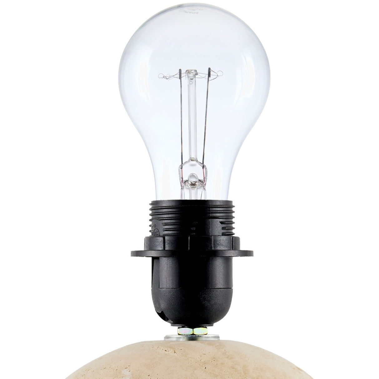 Modern European furniture - Brown Travertine Linen Table Lamp - www.oroa.com