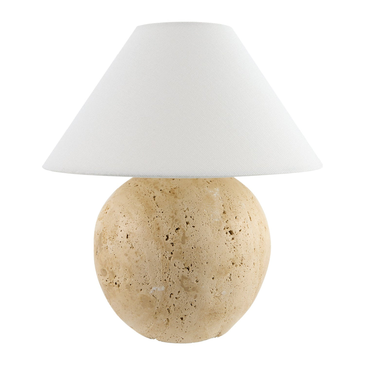Modern European furniture - Brown Travertine Linen Table Lamp - www.oroa.com