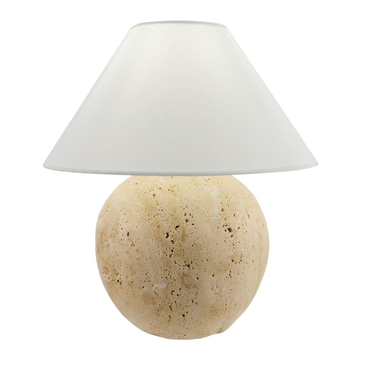 Modern European furniture - Brown Travertine Linen Table Lamp - www.oroa.com