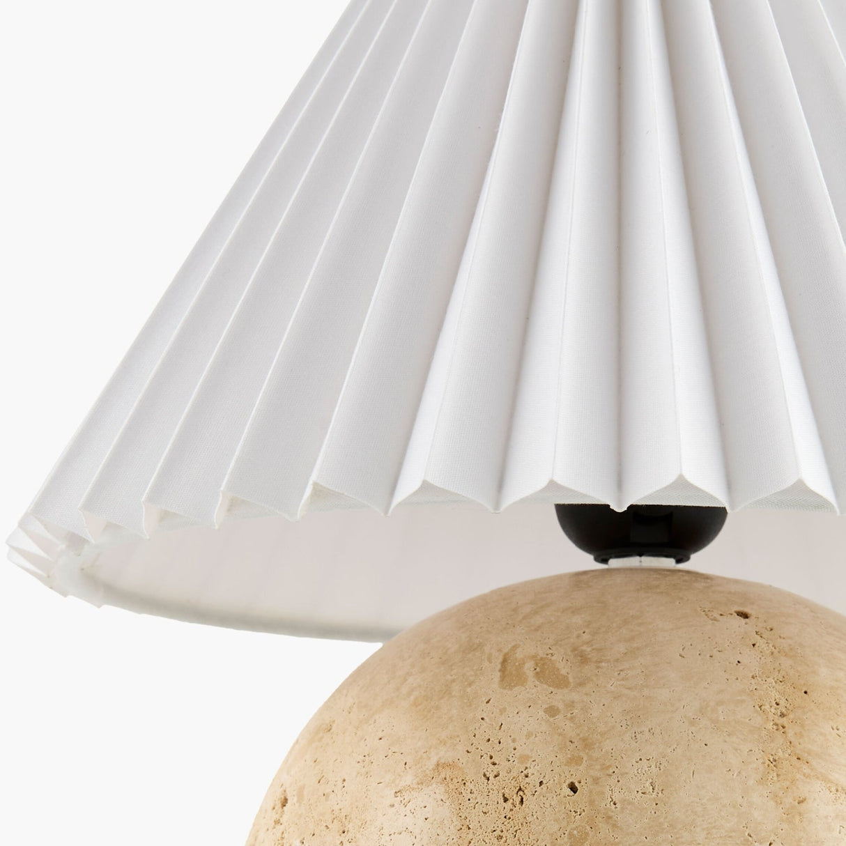 Modern European furniture - Travertine Pleated Linen Table Lamp - www.oroa.com