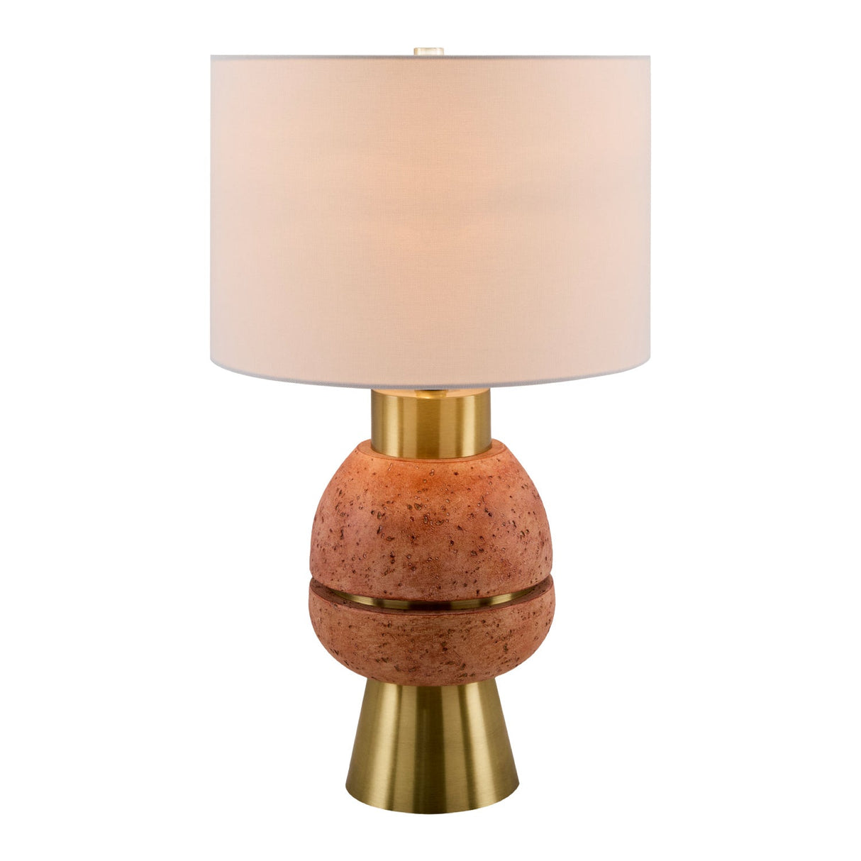 Modern European furniture - Textured Stacked Base Table Lamp - www.oroa.com