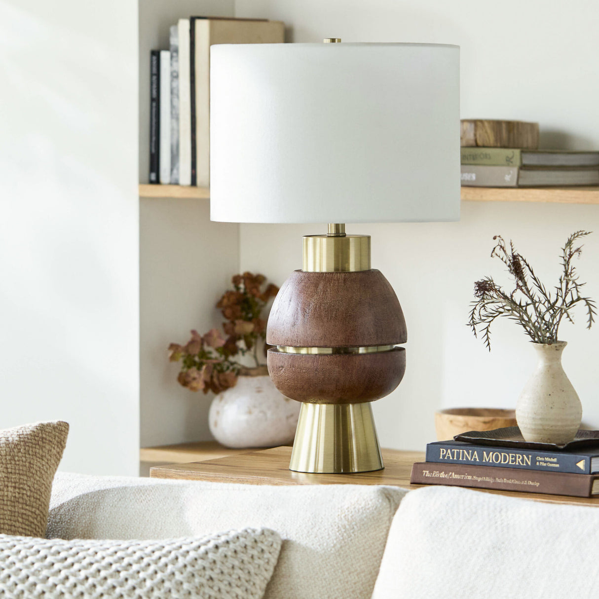 Modern European furniture - Stacked Base Accent Table Lamp - www.oroa.com | Oroa.com