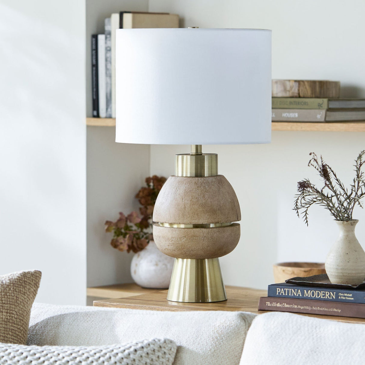 Modern European furniture - Stacked Base Accent Table Lamp - www.oroa.com