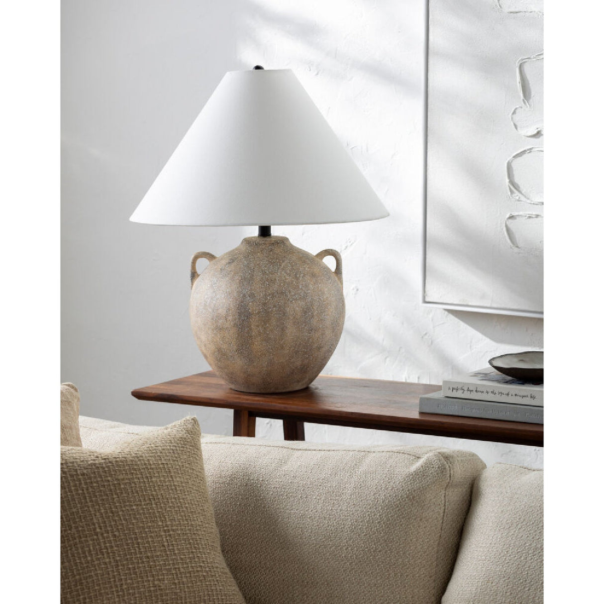 Modern European furniture - Rounded Ceramic Table Lamp - www.oroa.com