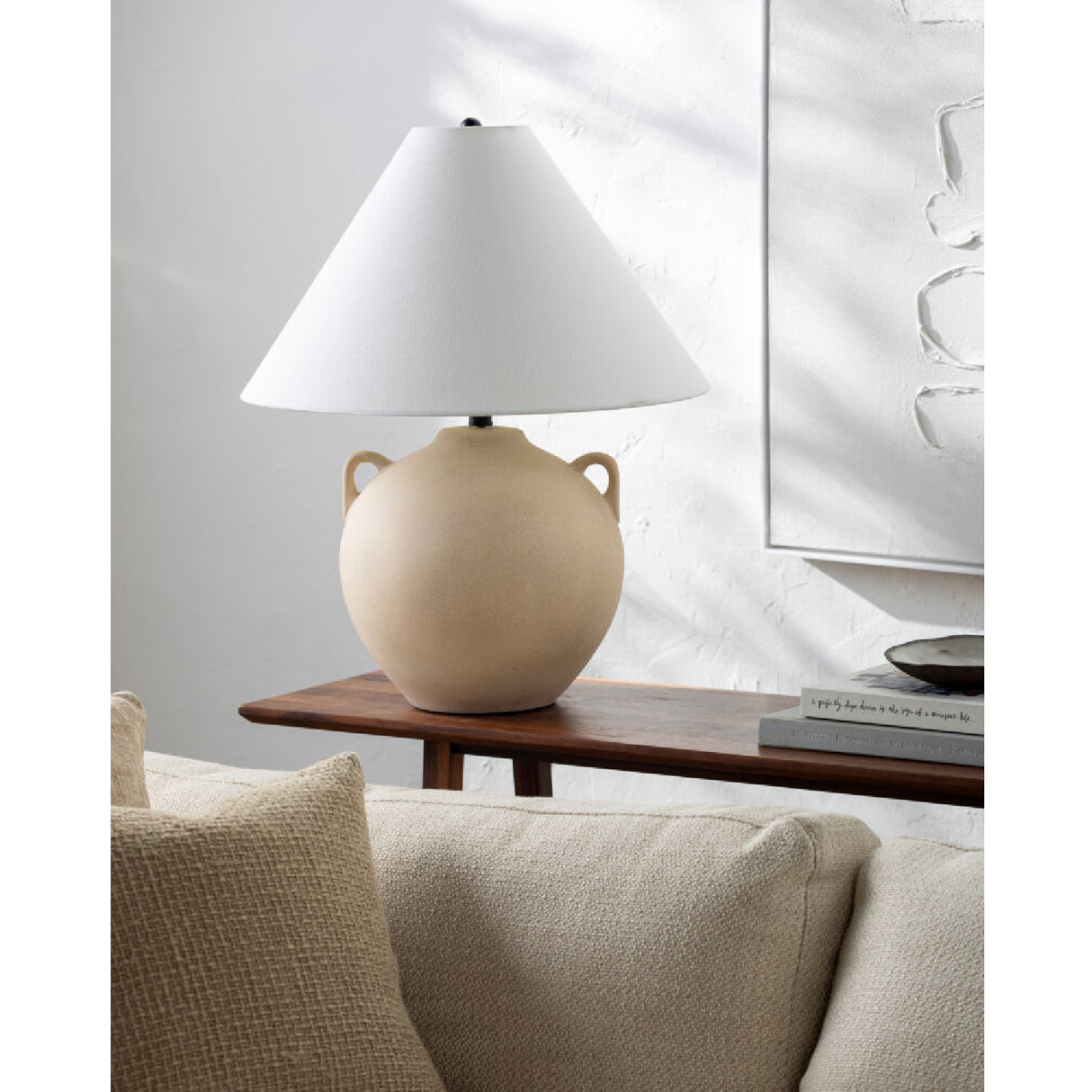 Modern European furniture - Rounded Ceramic Table Lamp - www.oroa.com
