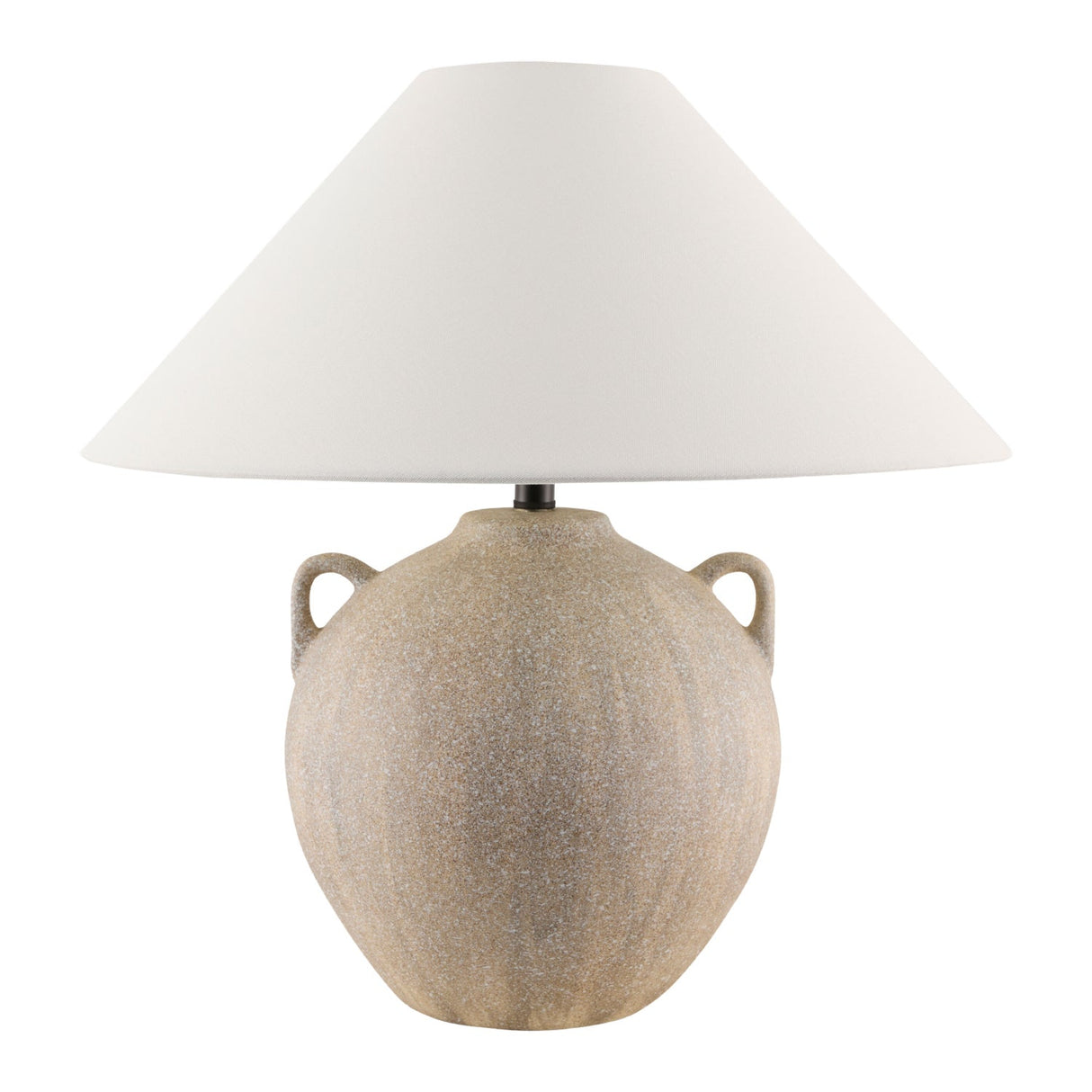 Modern European furniture - Glazed Brown Ceramic Table Lamp - www.oroa.com