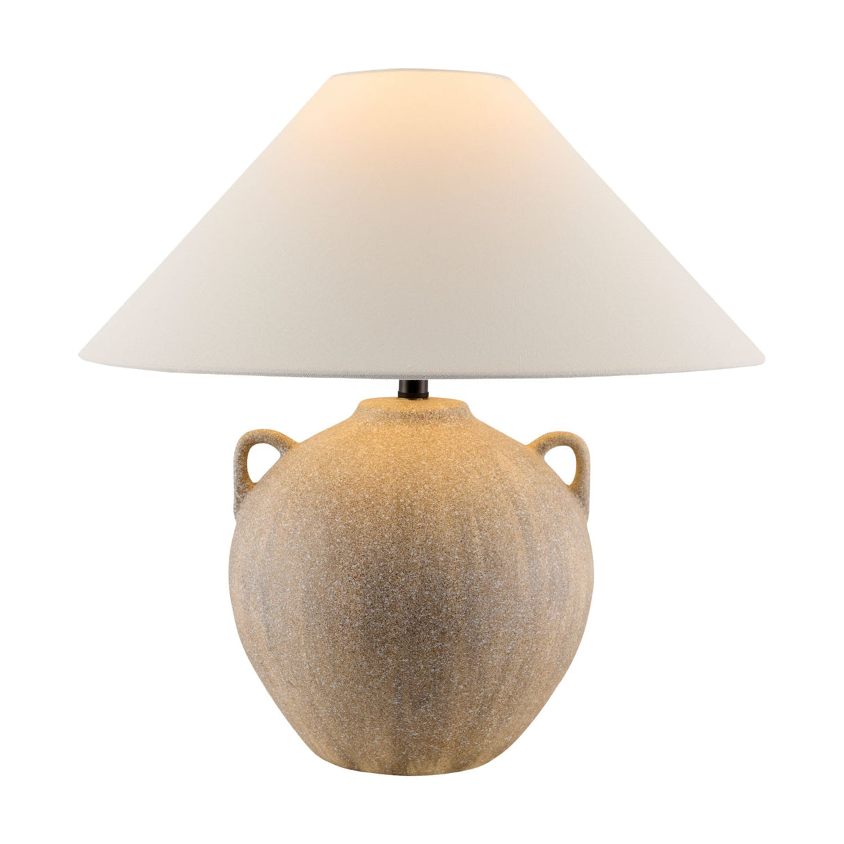 Modern European furniture - Glazed Brown Ceramic Table Lamp - www.oroa.com