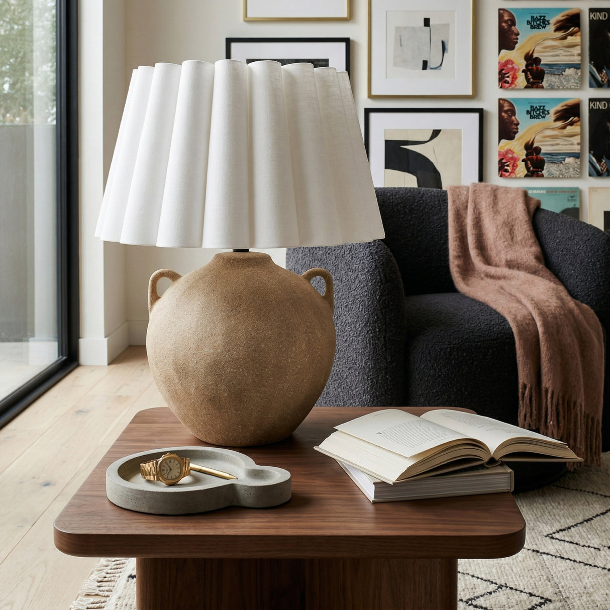 Modern European furniture - White Metal Shade Table Lamp - www.oroa.com | Oroa.com