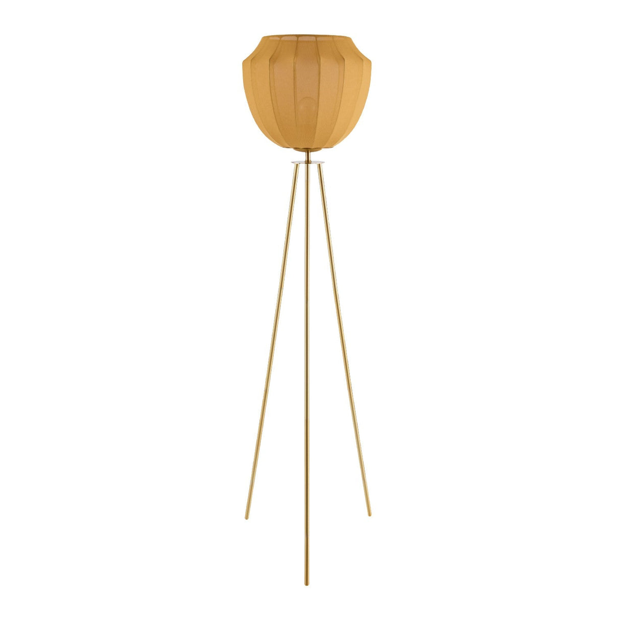 Modern European furniture - Yellow Linen Tripod Floor Lamp - www.oroa.com