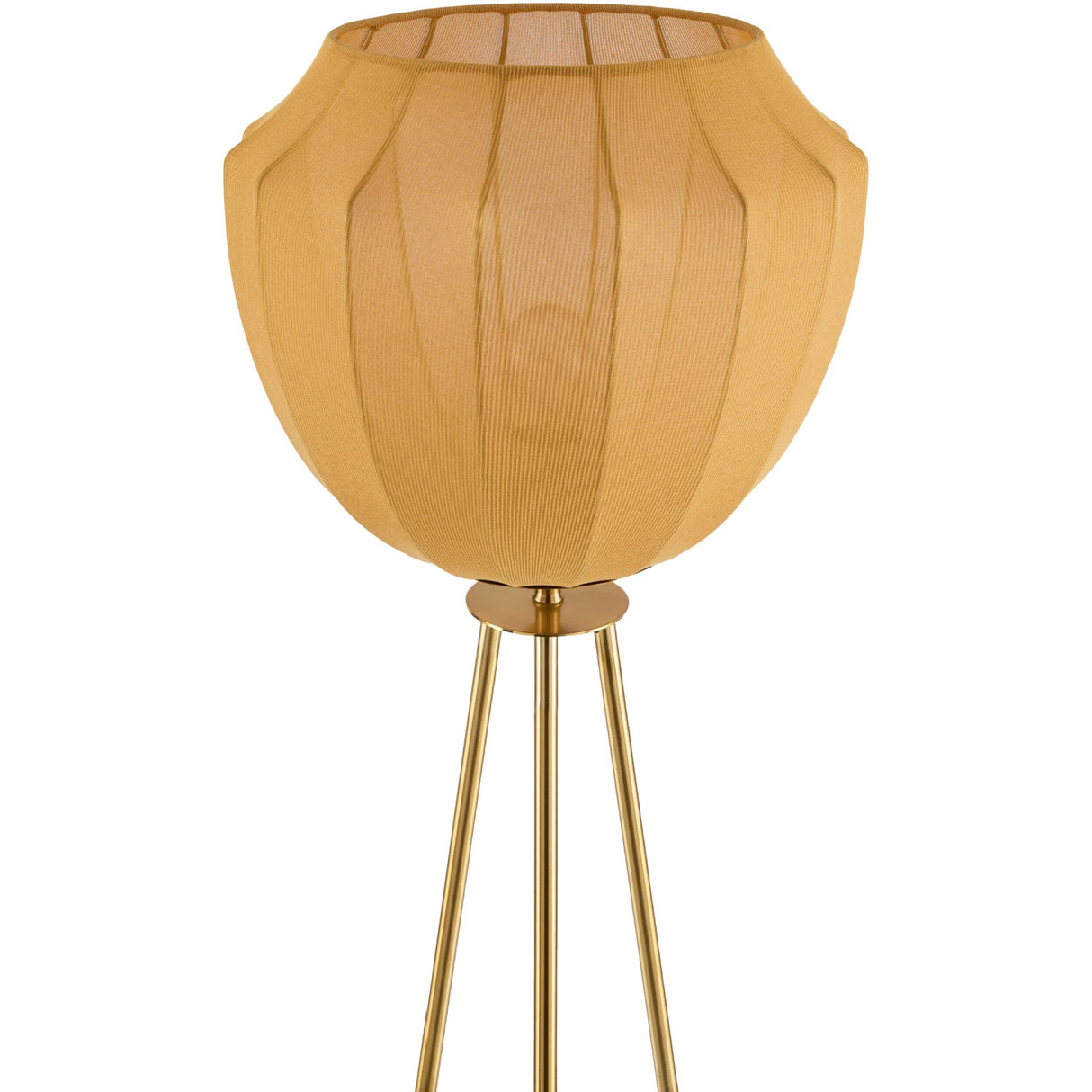 Modern European furniture - Yellow Linen Tripod Floor Lamp - www.oroa.com