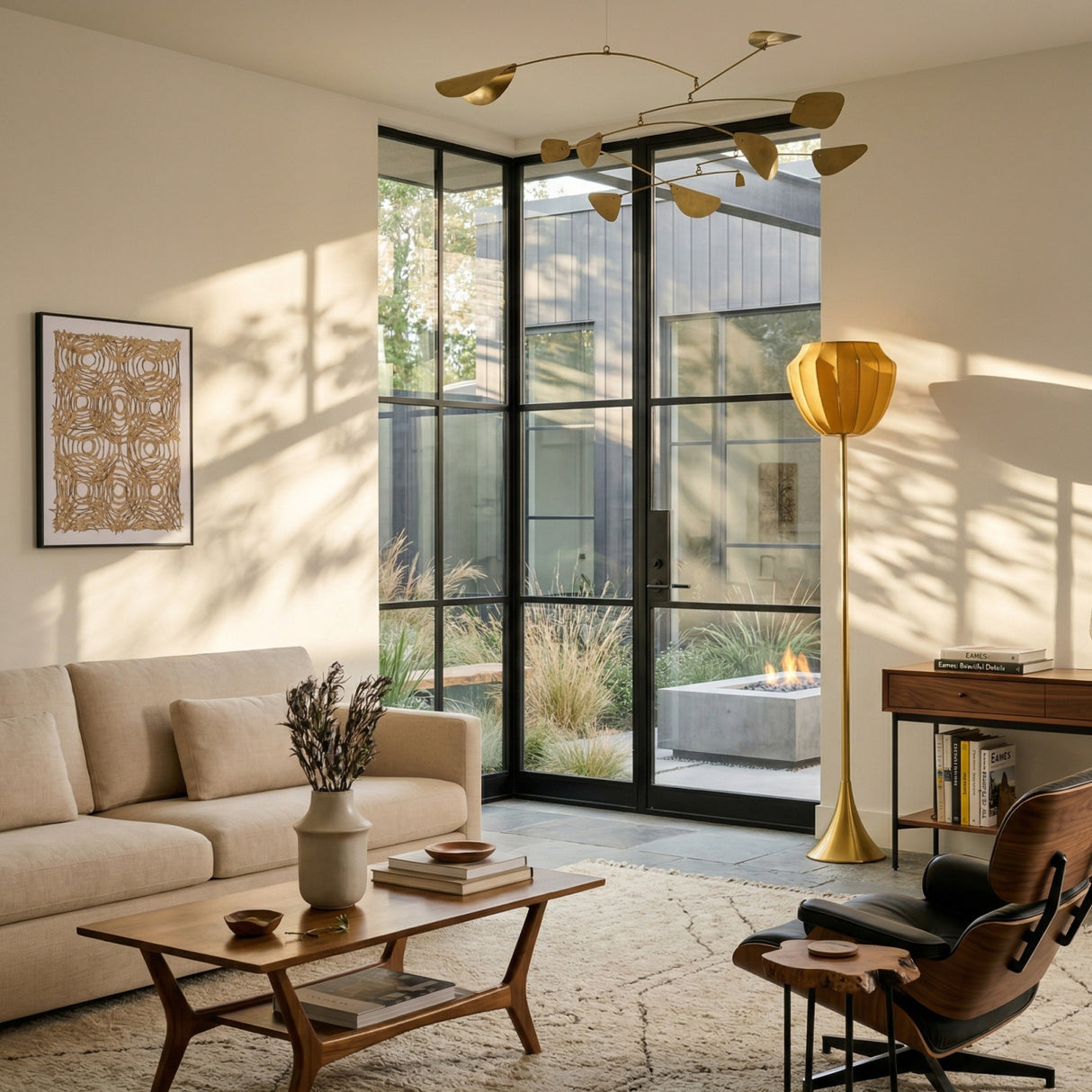 Modern European furniture - Yellow Linen Accent Floor Lamp - www.oroa.com