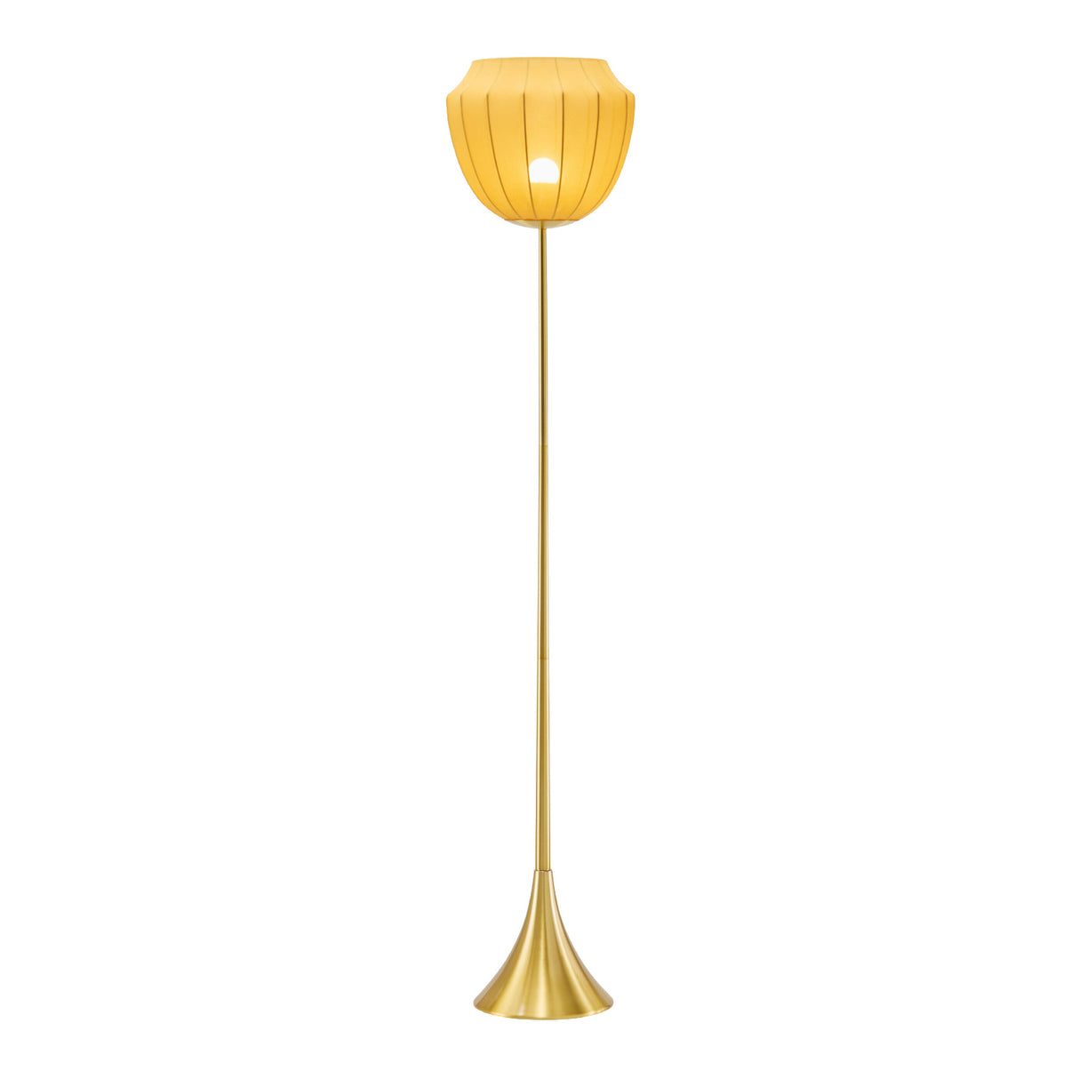 Modern European furniture - Yellow Linen Accent Floor Lamp - www.oroa.com