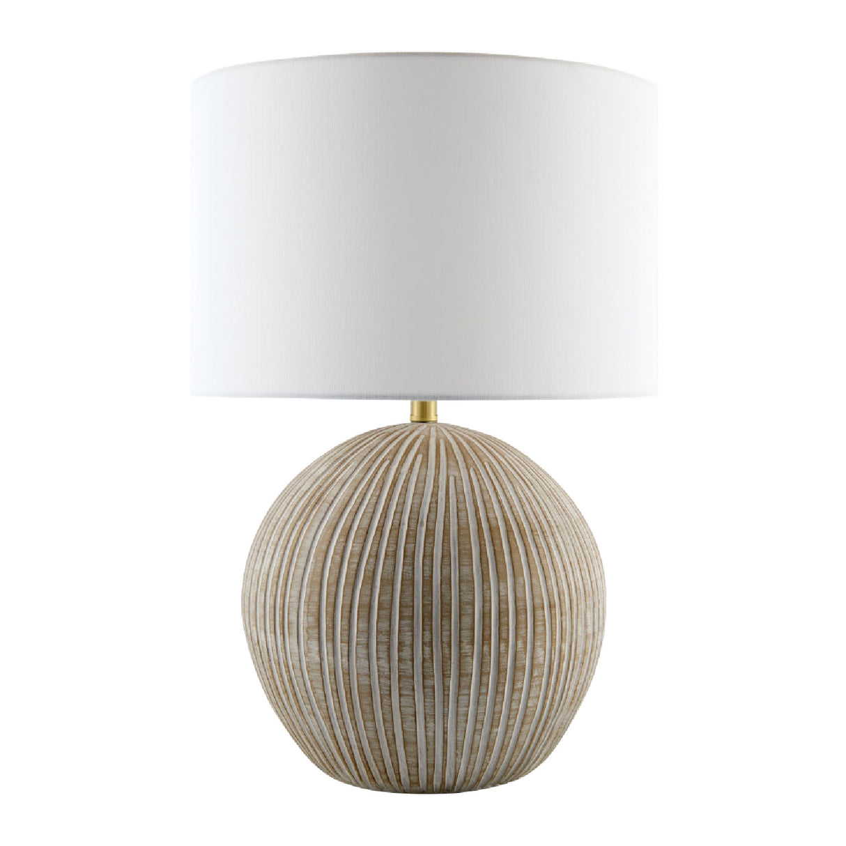 Rounded Carved Ceramic Table Lamp | Oroa.com