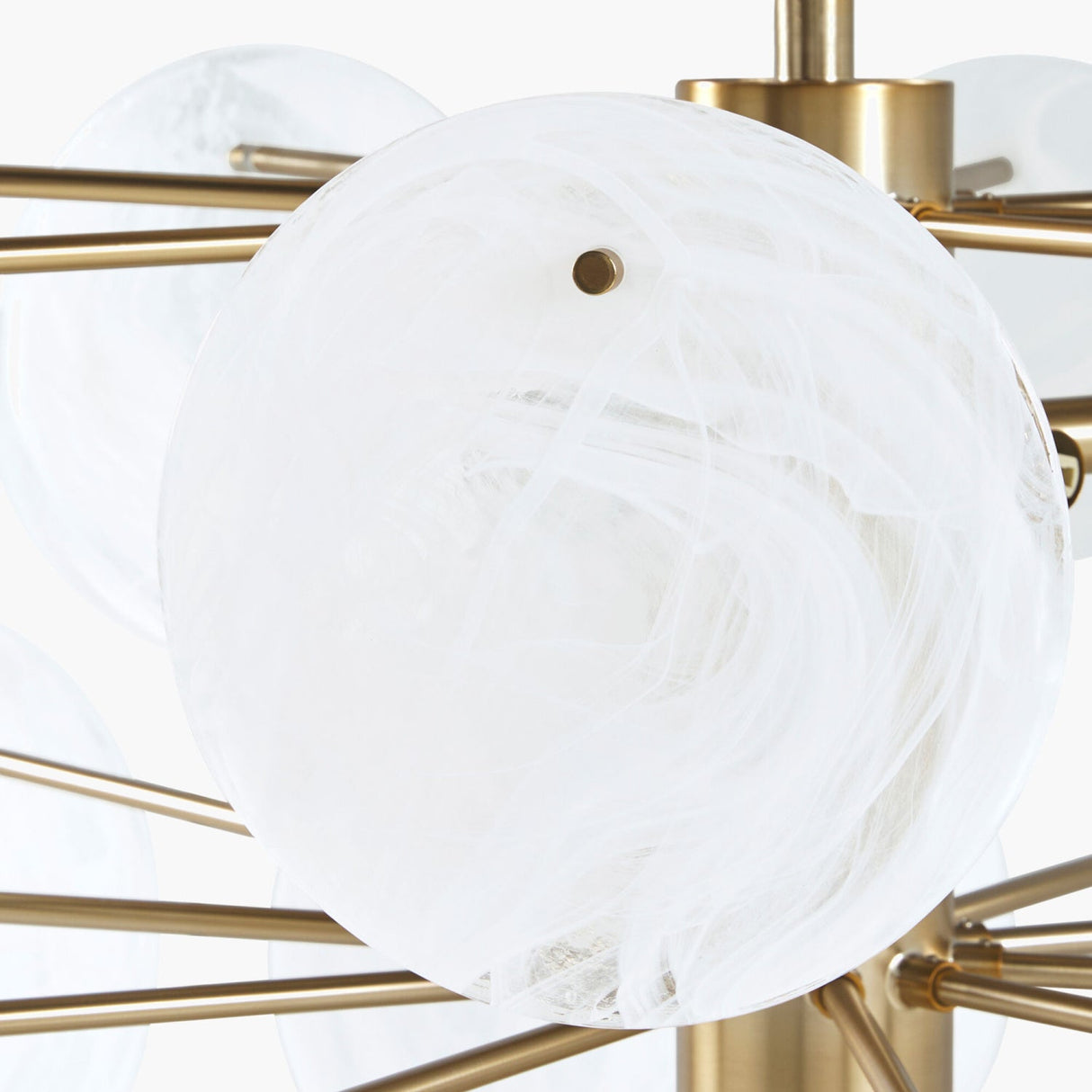 Modern European furniture - White Glass Plates Chandelier - www.oroa.com