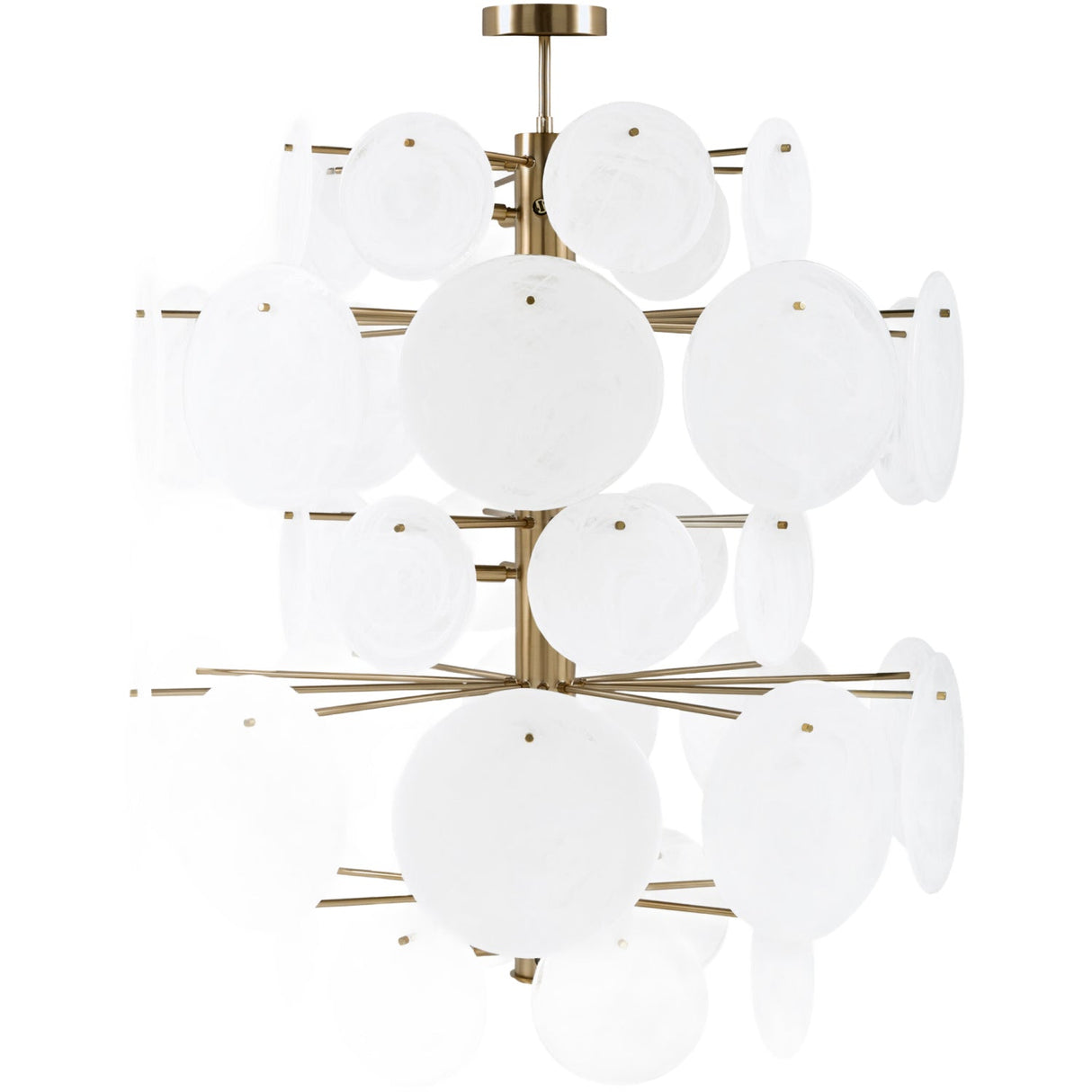 Modern European furniture - White Glass Plates Chandelier - www.oroa.com
