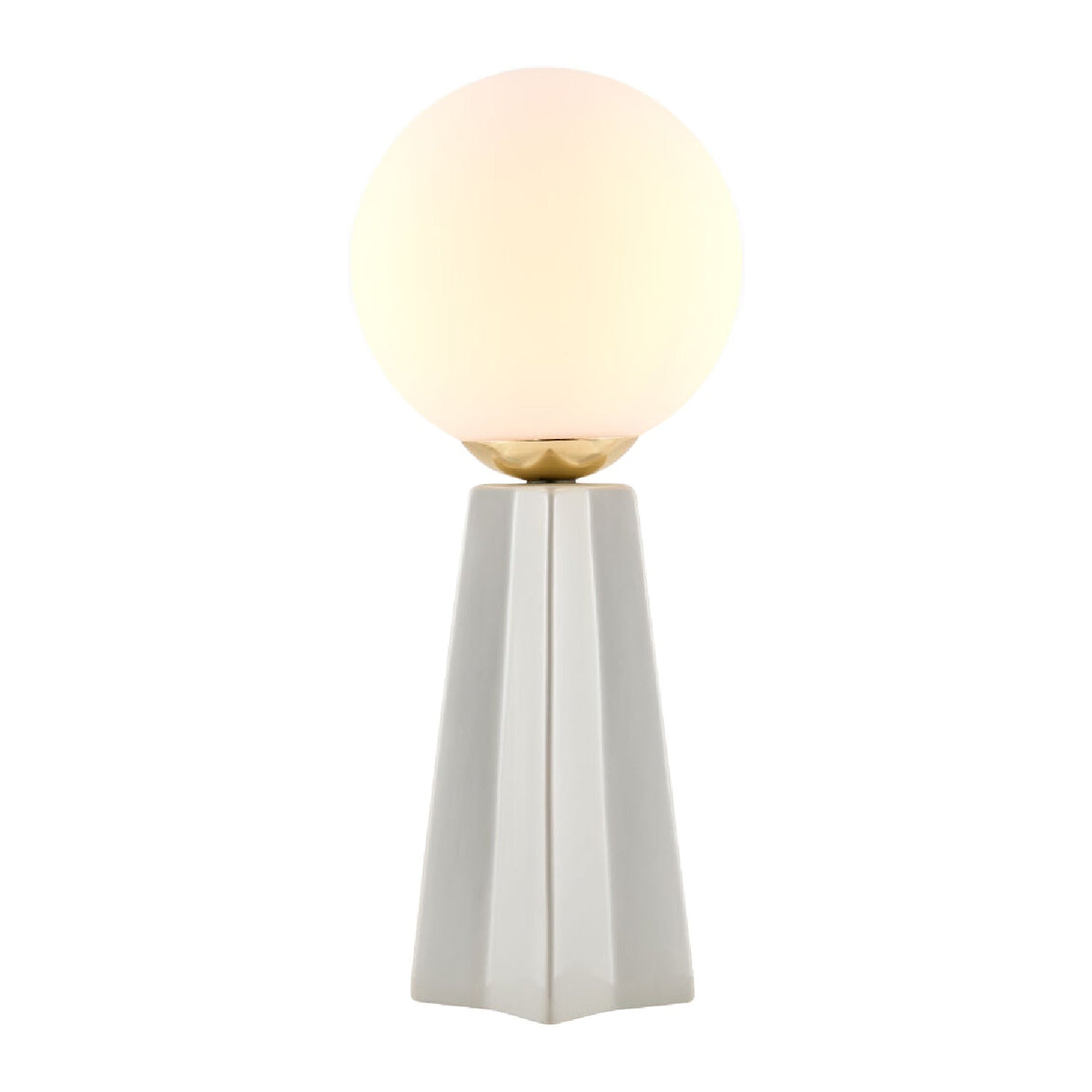 Modern European furniture - White Glass Globe Table Lamp - www.oroa.com
