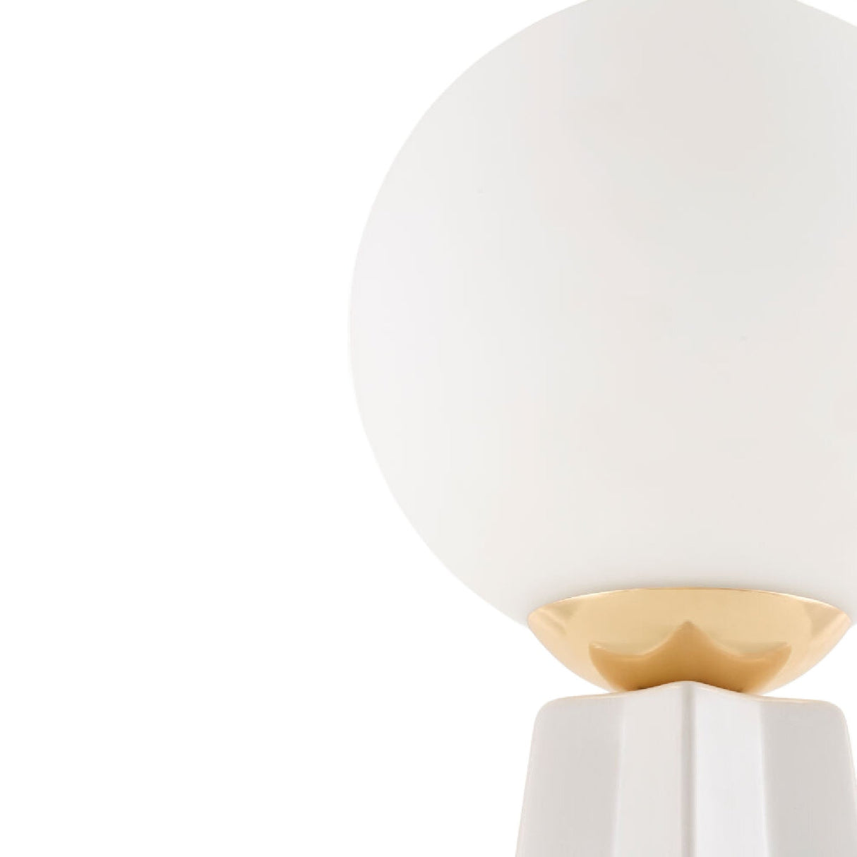 Modern European furniture - White Glass Globe Table Lamp - www.oroa.com