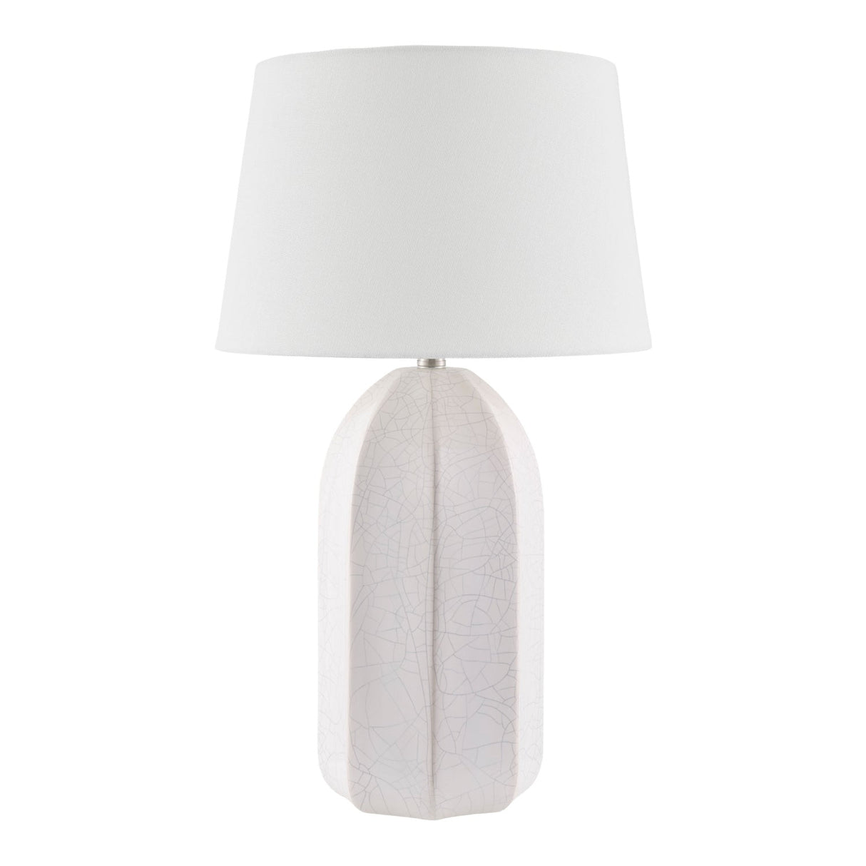 Modern European furniture - Glazed Ceramic Linen Table Lamp - www.oroa.com