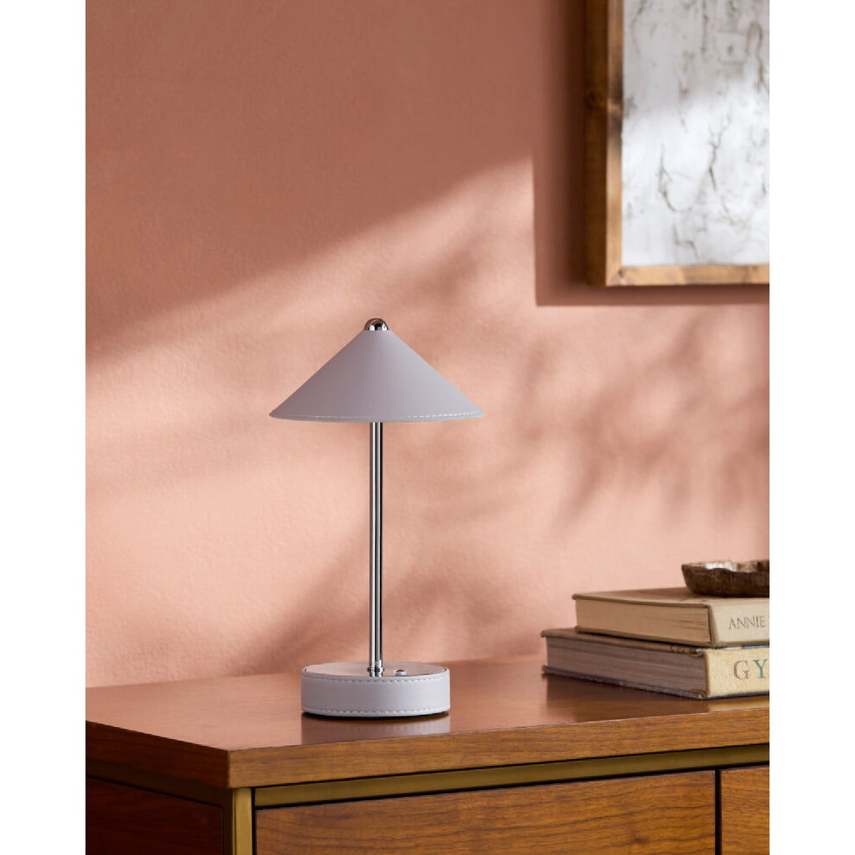 Modern European furniture - Empire Leather Shade Table Lamp - www.oroa.com