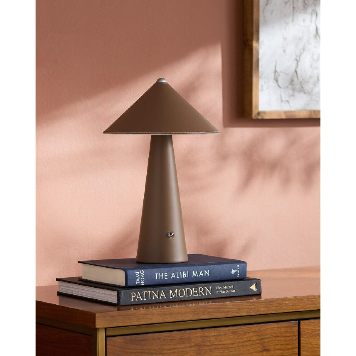 Modern European furniture - Brushed Leather Accent Table Lamp - www.oroa.com