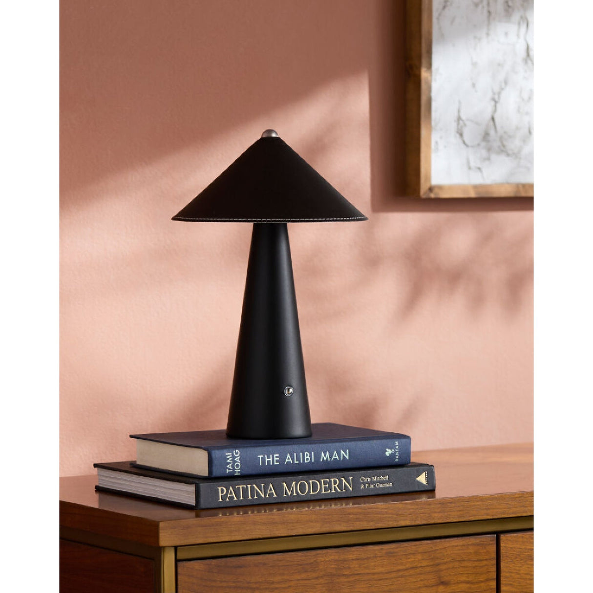 Modern European furniture - Brushed Leather Accent Table Lamp - www.oroa.com