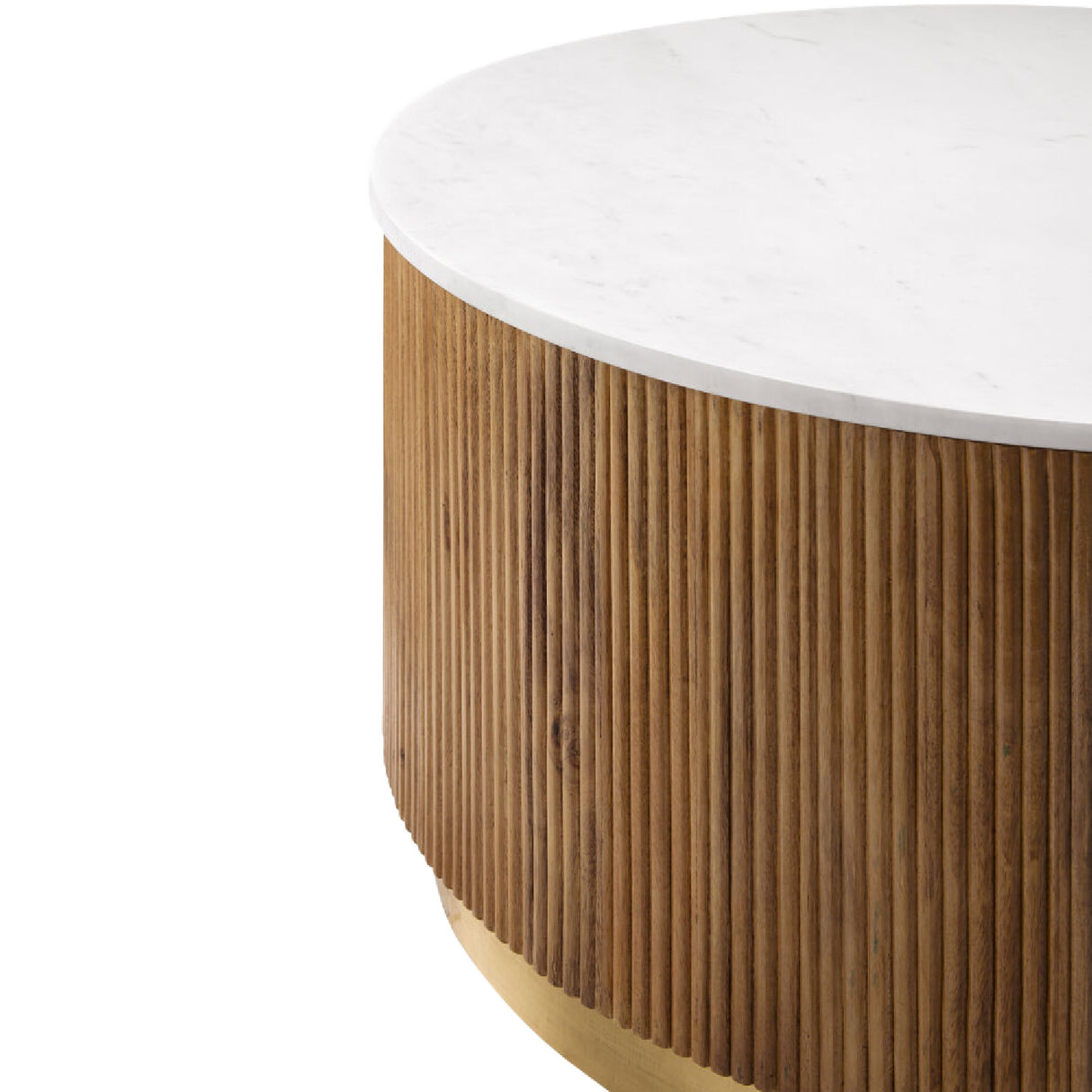 Modern furniture - Reeded Wood Marble Coffee Table - www.oroa.com