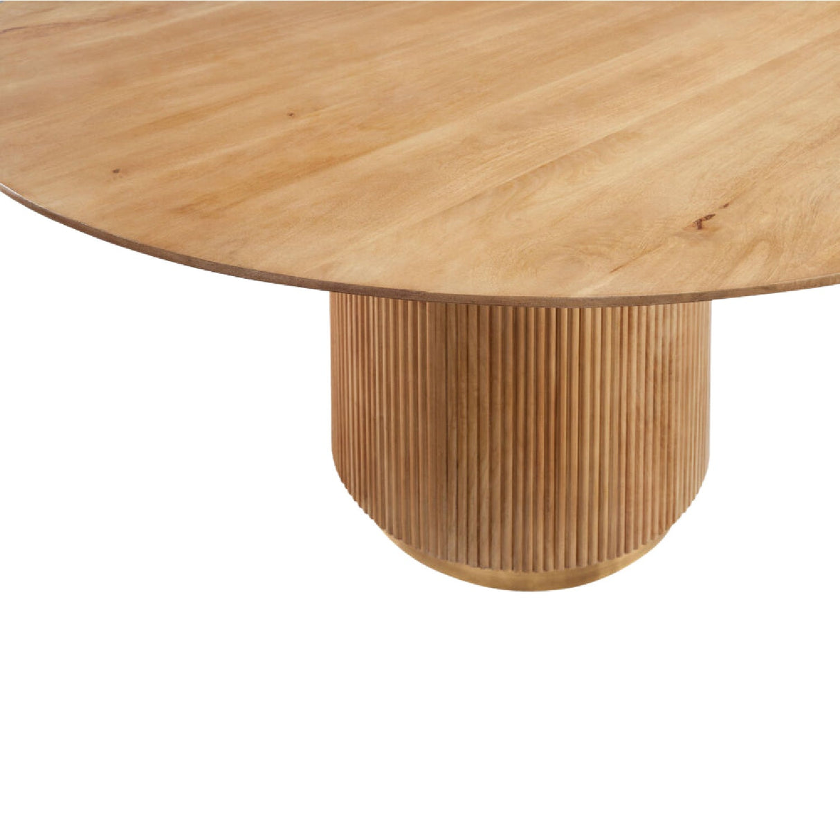 Modern European furniture - Reeded Wood Round Dining Table - www.oroa.com