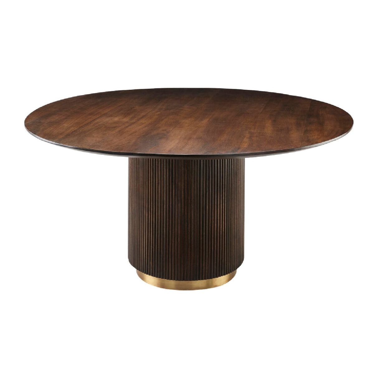 Modern European furniture - Reeded Wood Round Dining Table - www.oroa.com