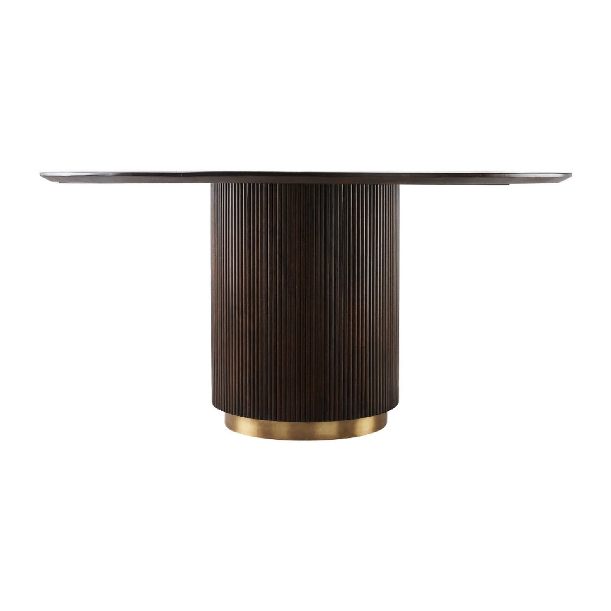Modern European furniture - Reeded Wood Round Dining Table - www.oroa.com