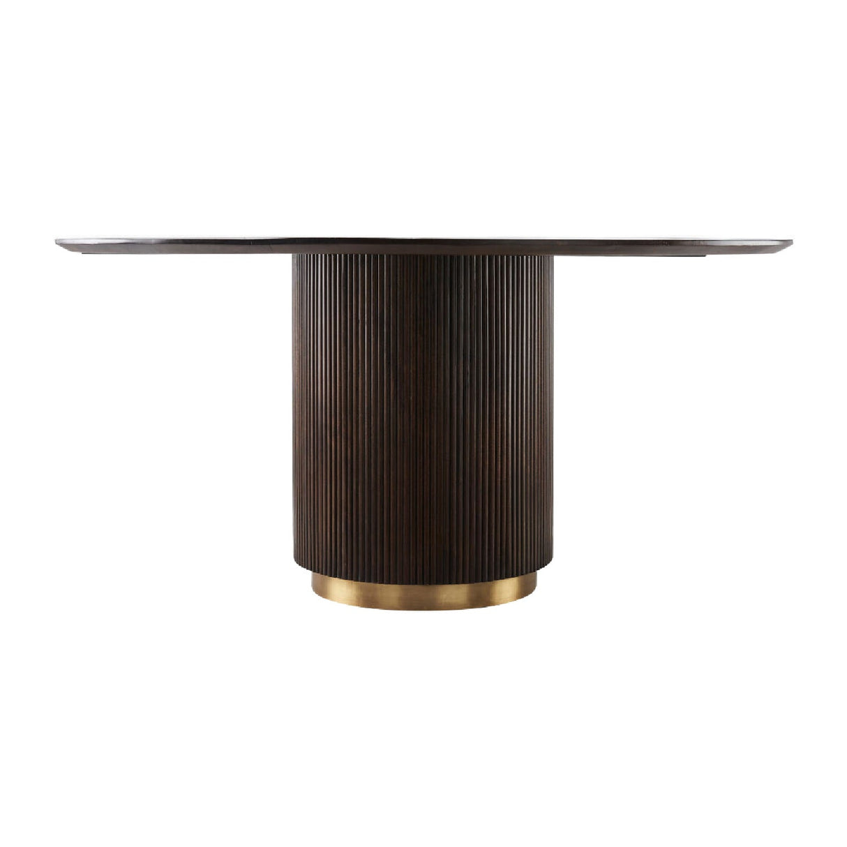 Modern European furniture - Reeded Wood Round Dining Table - www.oroa.com