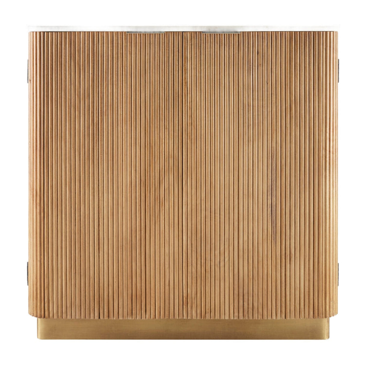 Modern European furniture - Reeded Wood 2-Door Cabinet - www.oroa.com