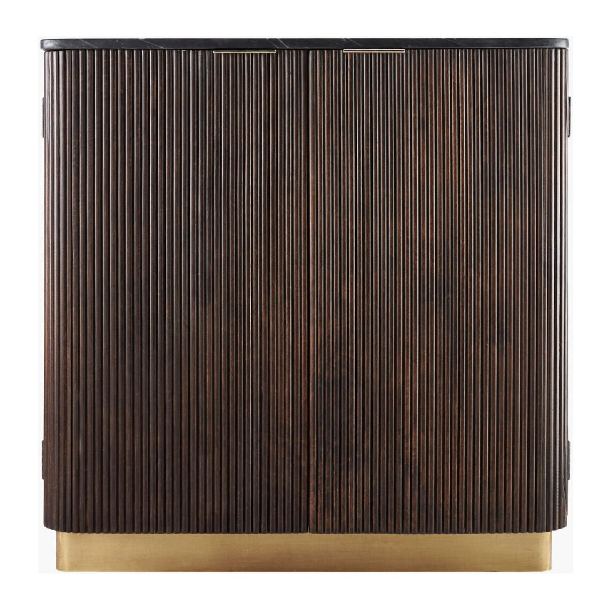Modern European furniture - Reeded Wood 2-Door Cabinet - www.oroa.com