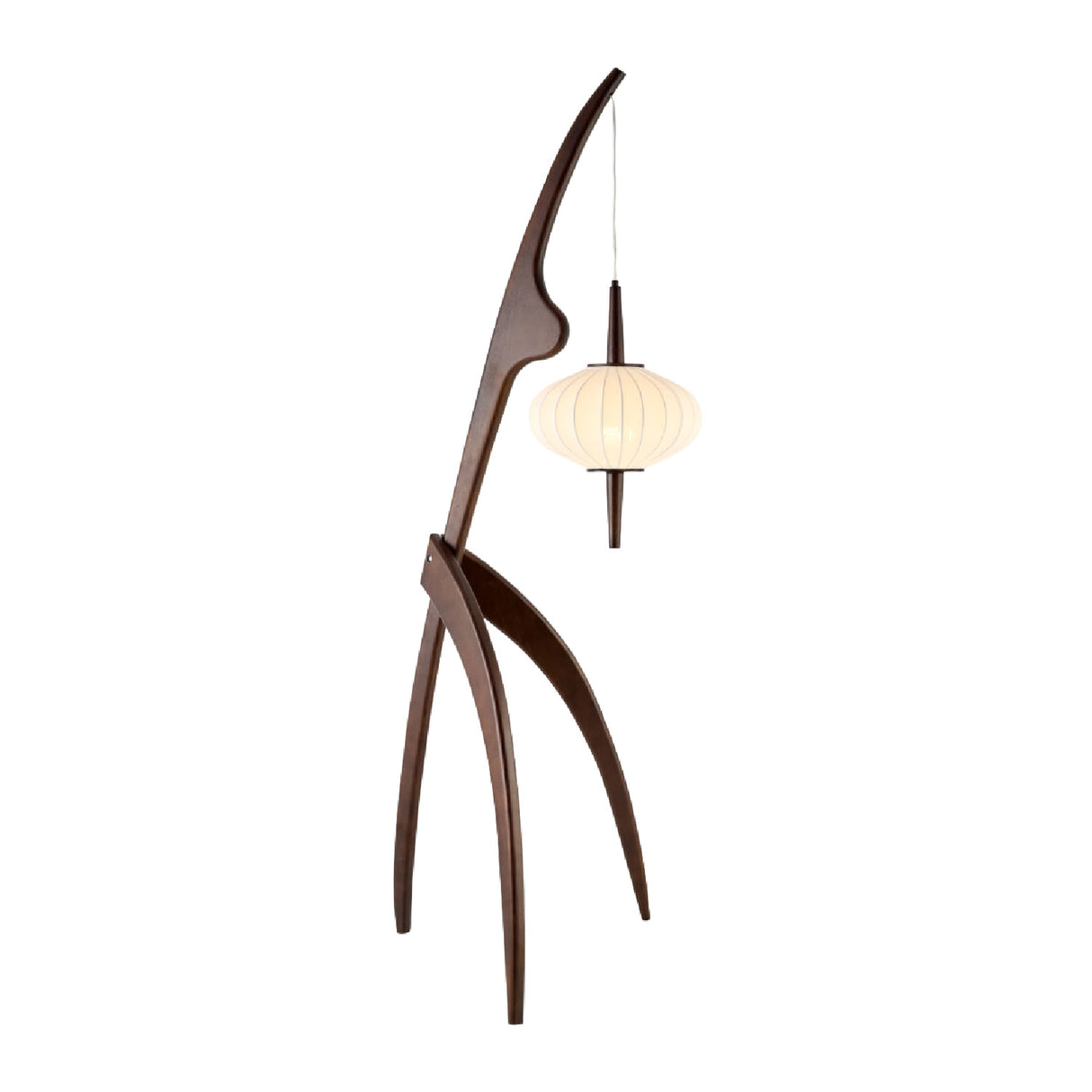 Rubberwood Tripod Accent Floor Lamp | Oroa.com