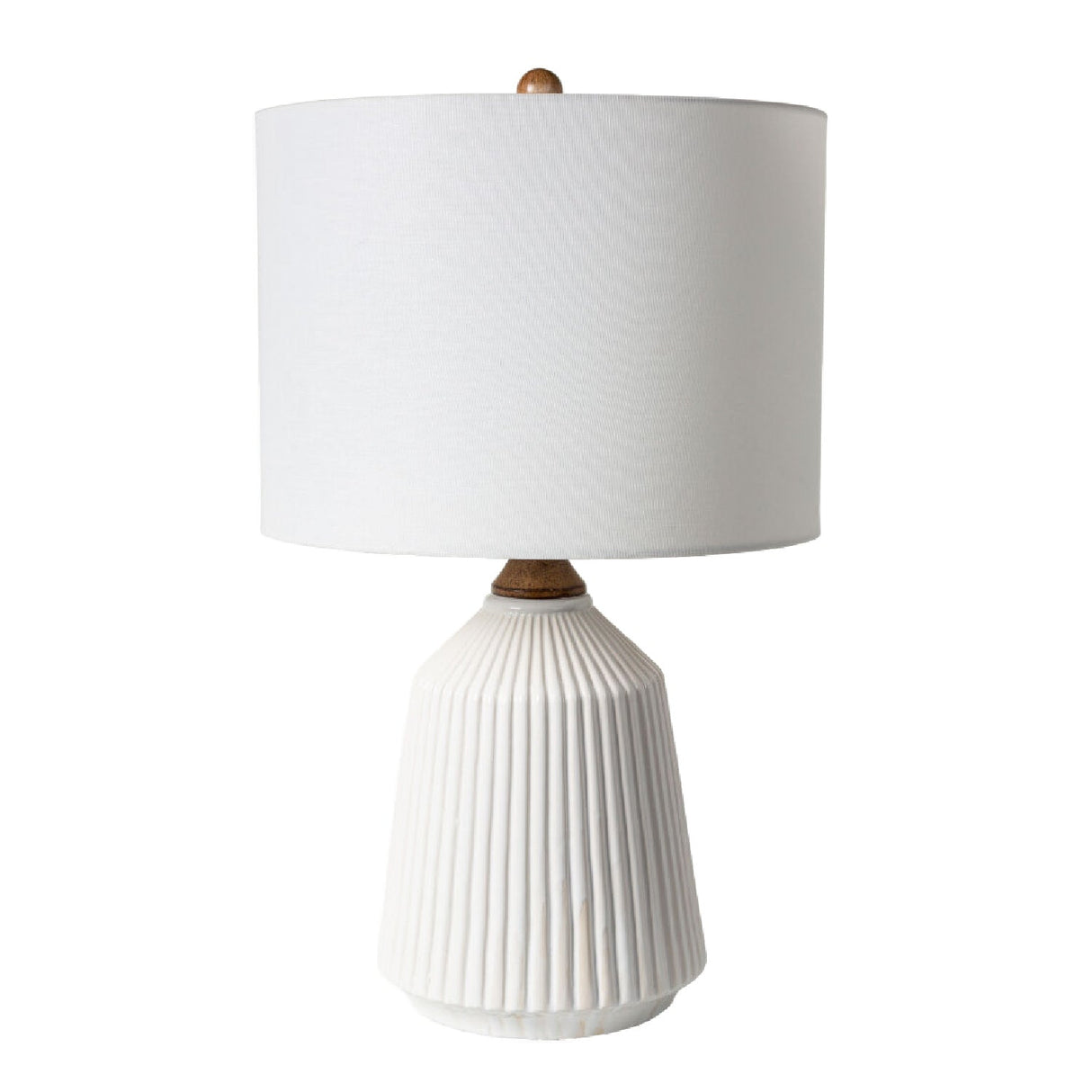 Modern European furniture - Reeded Glazed Ceramic Table Lamp - www.oroa.com