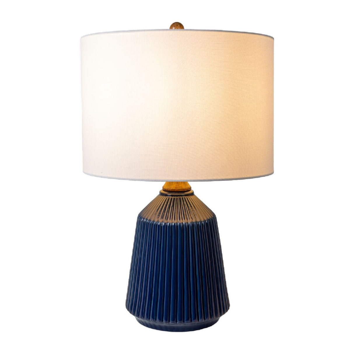 Modern European furniture - Reeded Glazed Ceramic Table Lamp - www.oroa.com