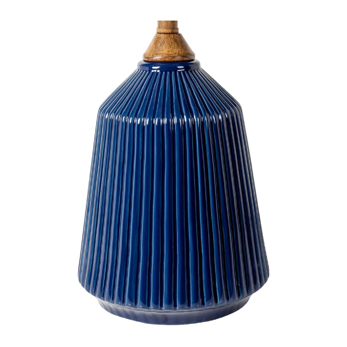 Modern European furniture - Reeded Glazed Ceramic Table Lamp - www.oroa.com