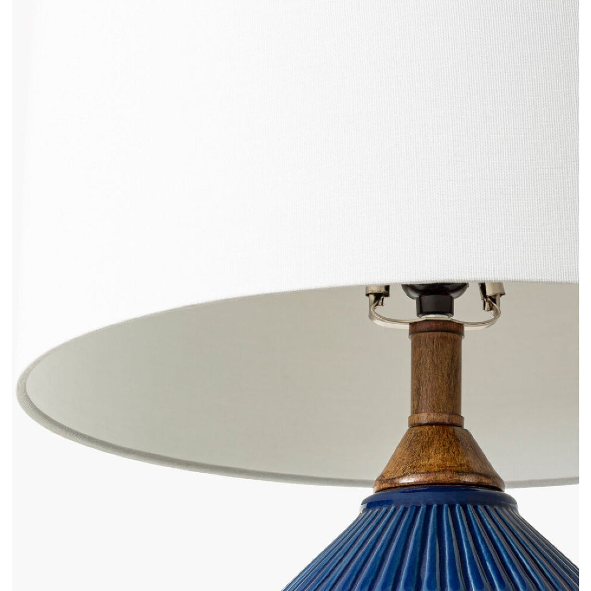 Modern European furniture - Reeded Glazed Ceramic Table Lamp - www.oroa.com