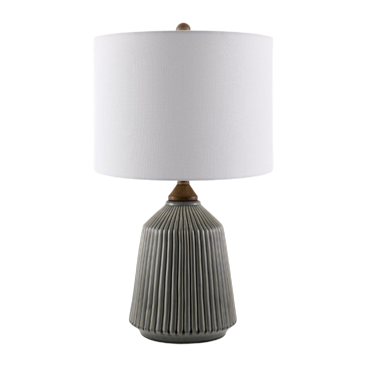Modern European furniture - Reeded Glazed Ceramic Table Lamp - www.oroa.com