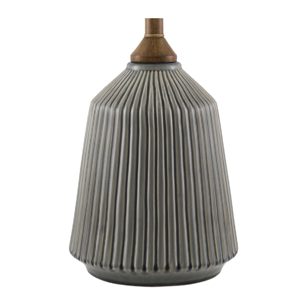 Modern European furniture - Reeded Glazed Ceramic Table Lamp - www.oroa.com