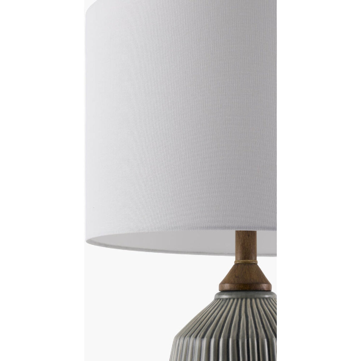 Modern European furniture - Reeded Glazed Ceramic Table Lamp - www.oroa.com