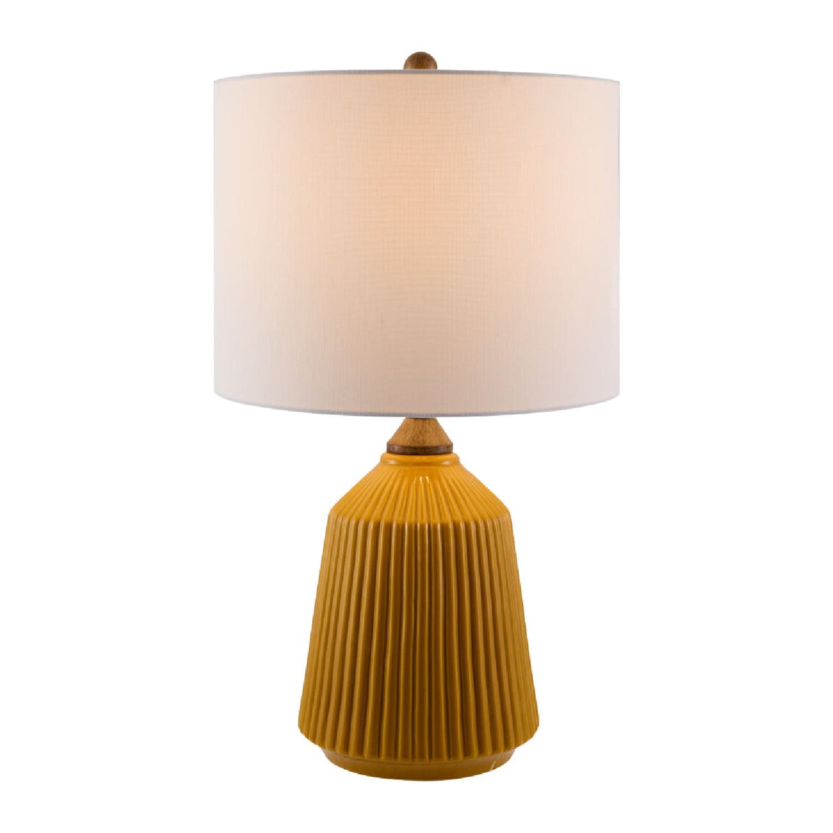 Modern European furniture - Reeded Glazed Ceramic Table Lamp - www.oroa.com