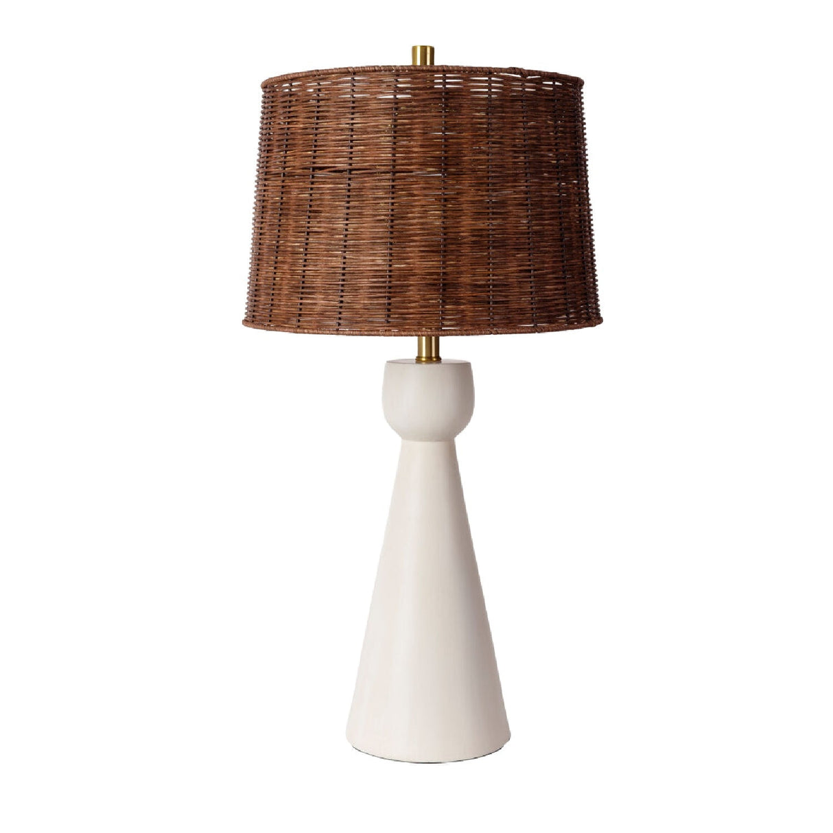 Modern European furniture - White Conical Base Table Lamp - www.oroa.com
