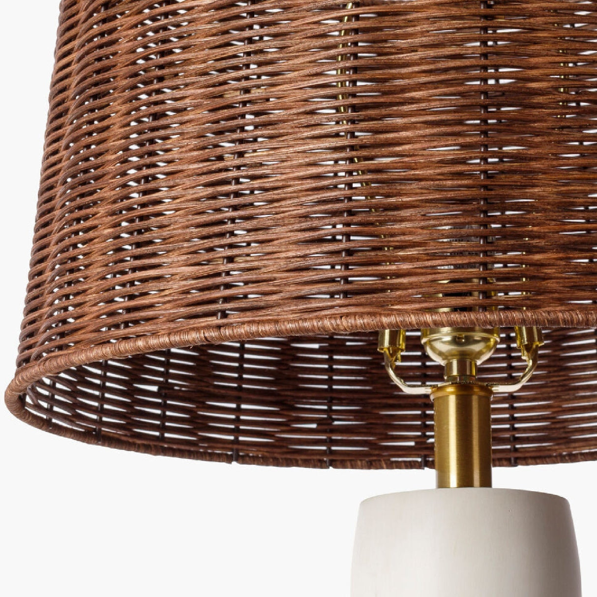 Modern European furniture - White Conical Base Table Lamp - www.oroa.com